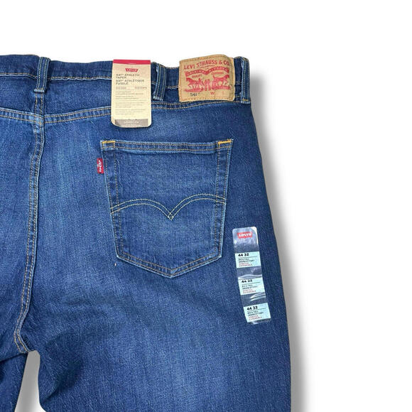 Levi’s 541 Athletic Taper Jeans Eco Ease Blue Relaxed Fit Denim Stretch W44x32 - Picture 6 of 10